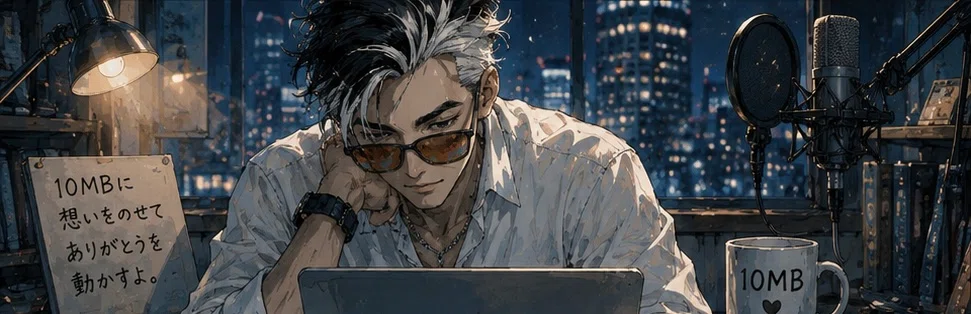 10MBに想いをのせて、ありがとうを動かすよ。